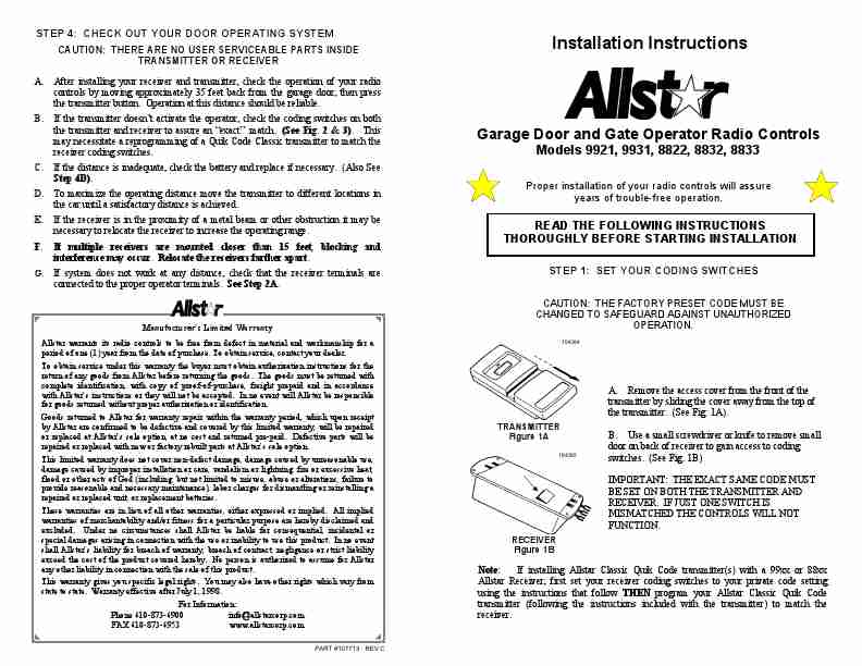 Allstar Products Group Garage Door Opener 8822-page_pdf